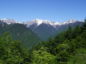 夜叉神峠から見た白峰三山